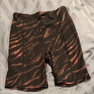 Zebra Print Biker Shorts